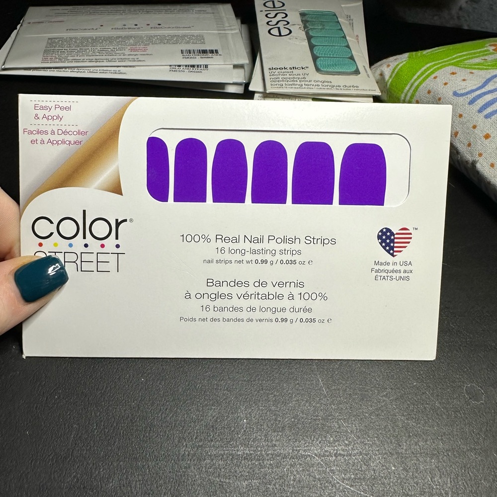Purple nail stickers